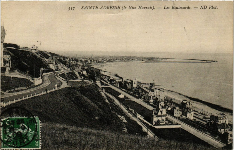 Carte postale ancienne Sainte-Adresse - Les Boulevards à Sainte-Adresse