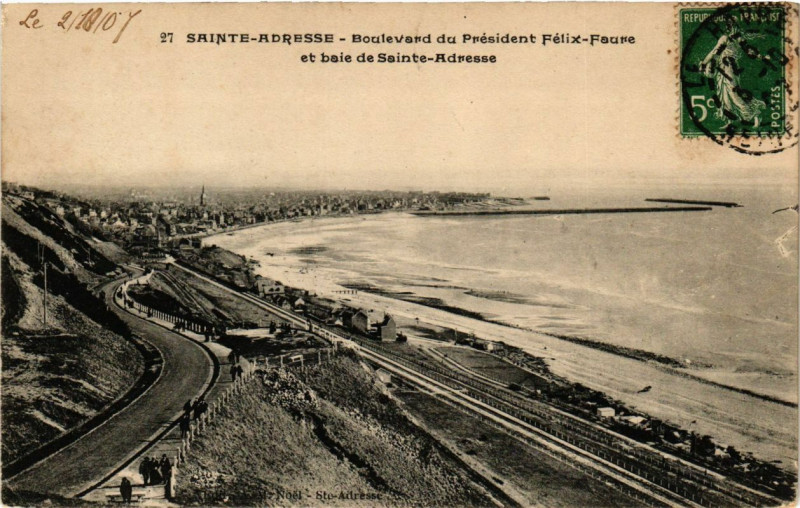 Carte postale ancienne Sainte-Adresse - Bd du President Felix Faure à Sainte-Adresse