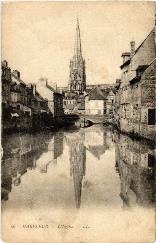 Carte postale ancienne Harfleur - Eglise à Harfleur