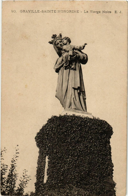 Carte postale ancienne Graville-Saint-Honorine - La Vierge Noire