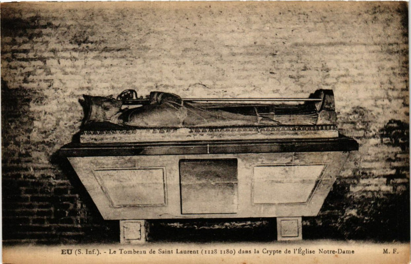 Carte postale ancienne Eu - Le Tombeau de Saint-Laurent à Eu