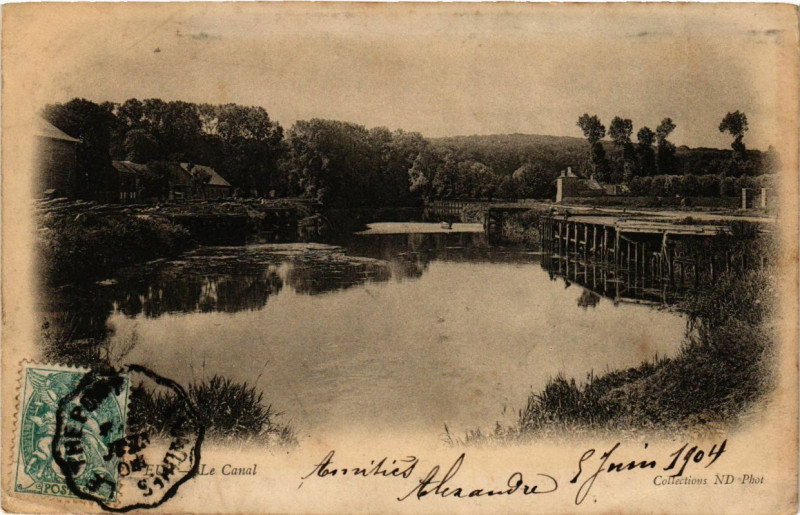 Carte postale ancienne Eu - Le Canal à Eu