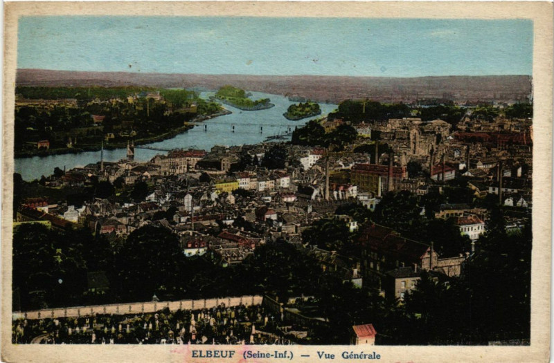 Carte postale ancienne Elbeuf - Vue générale à Elbeuf