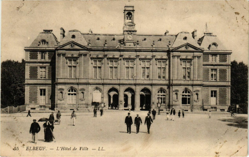 Carte postale ancienne Elbeuf - Hotel de Ville à Elbeuf