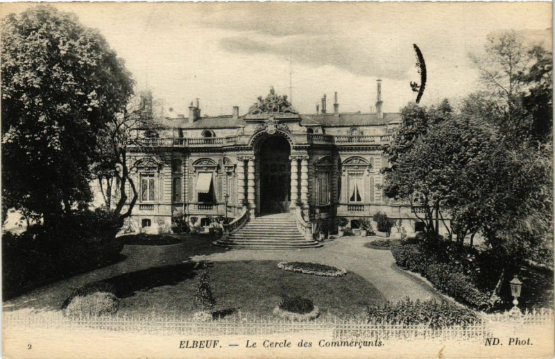 Carte postale ancienne Elbeuf - Cercle des Comercants à Elbeuf