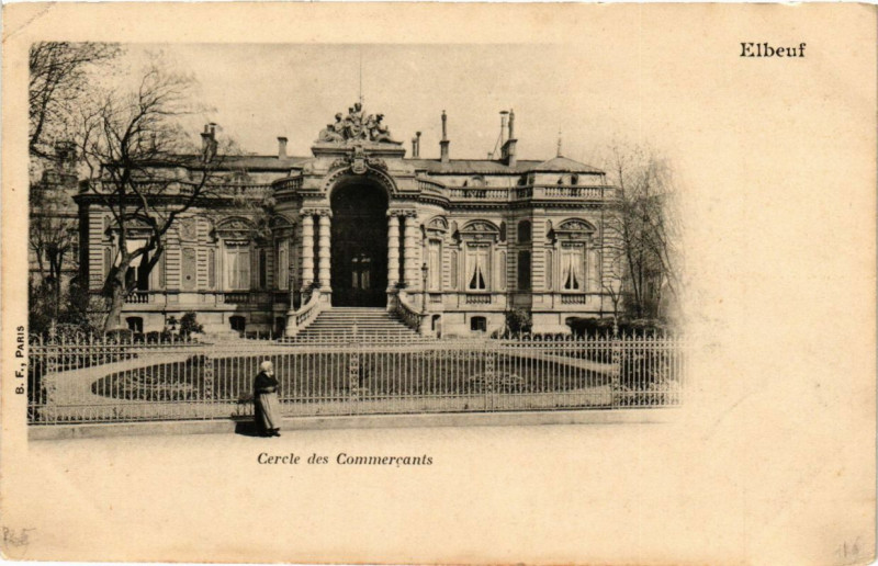 Carte postale ancienne Elbeuf - Cercle des Comercants à Elbeuf