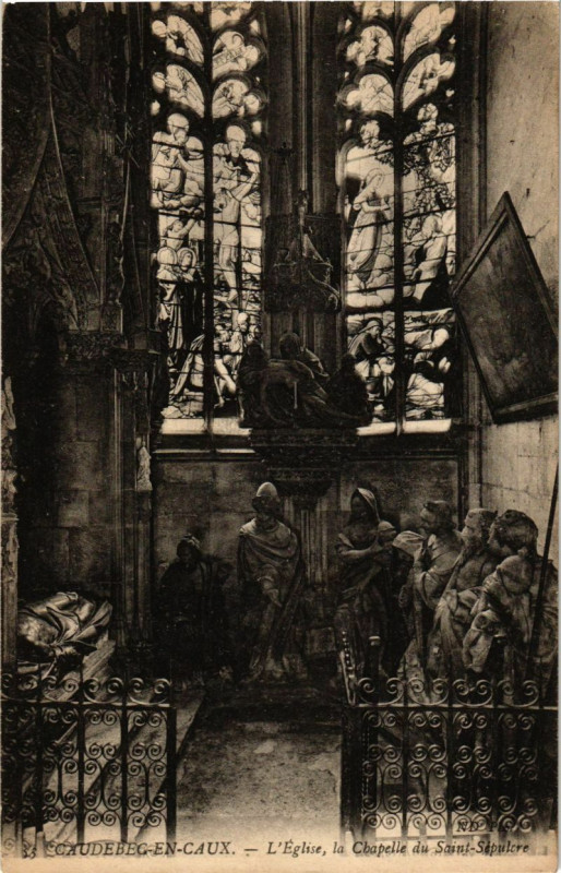 Carte postale ancienne Caudebec-en-Caux - Eglise la Chapelle du Saint-Sepulcre