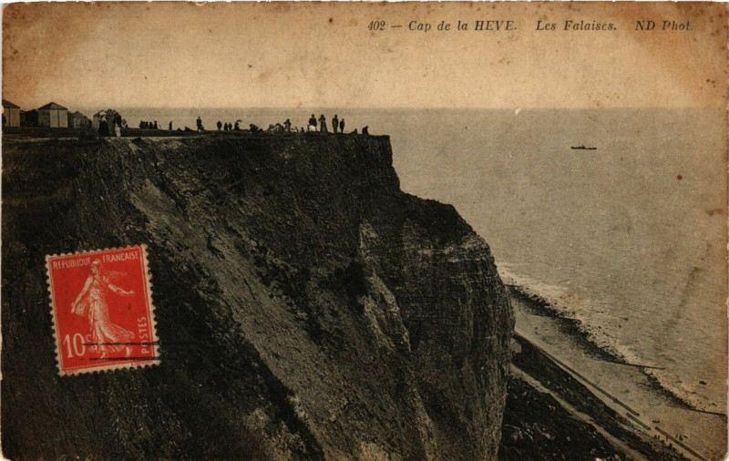 Carte postale ancienne Cap de la Heve - Les Falaises