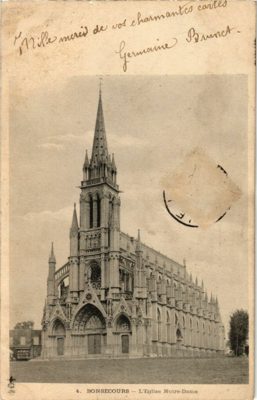 Carte postale ancienne Bon-Secours - Eglise N.D.