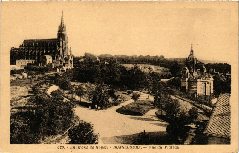 Carte postale ancienne Bon-Secours - Vue du Plateau