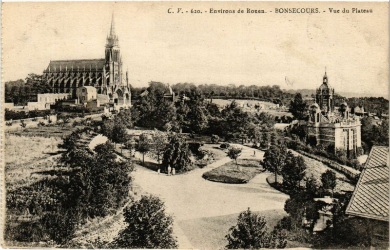 Carte postale ancienne Bon-Secours - Vue du Plateau