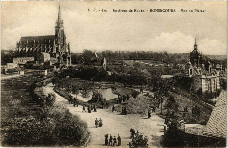 Carte postale ancienne Bon-Secours - Vue du Plateau