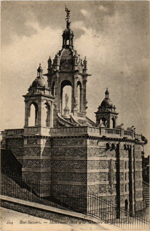 Carte postale ancienne Bon-Secours - Monument eleve a la Memoire de Jeanne d'Arc