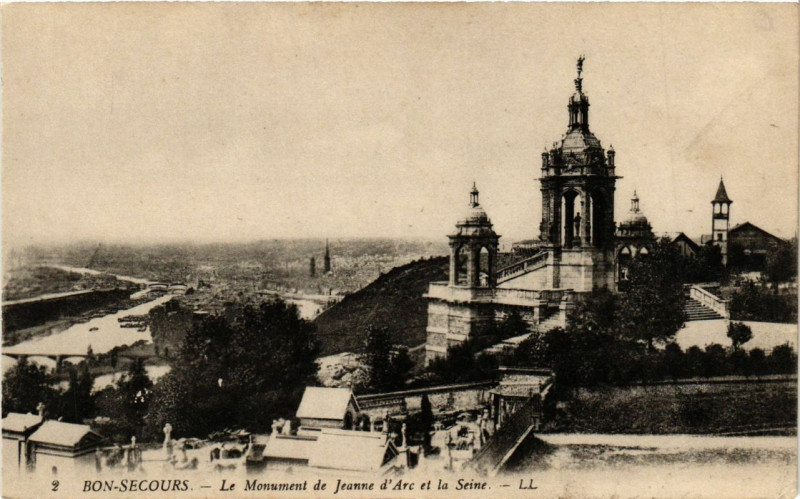 Carte postale ancienne Bon-Secours - Monument de Jeanne d'Arc