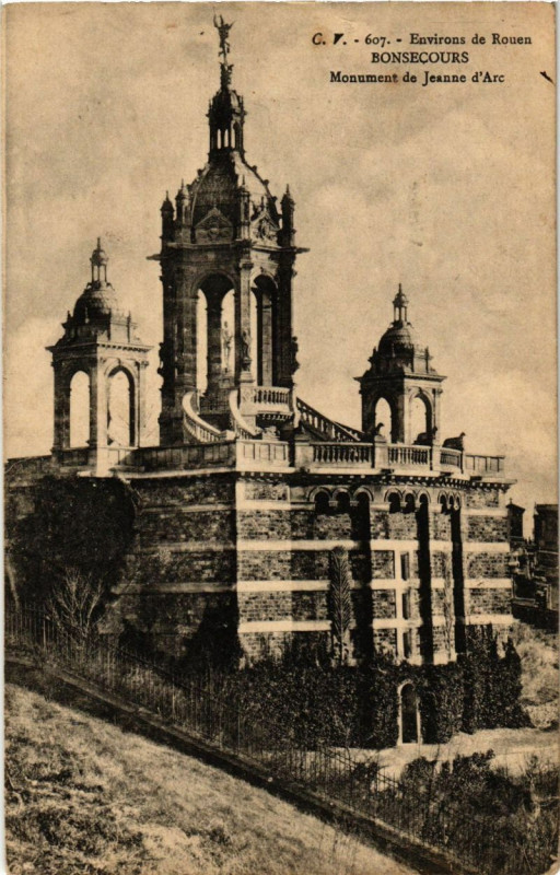 Carte postale ancienne Bon-Secours - Monument de Jeanne d'Arc