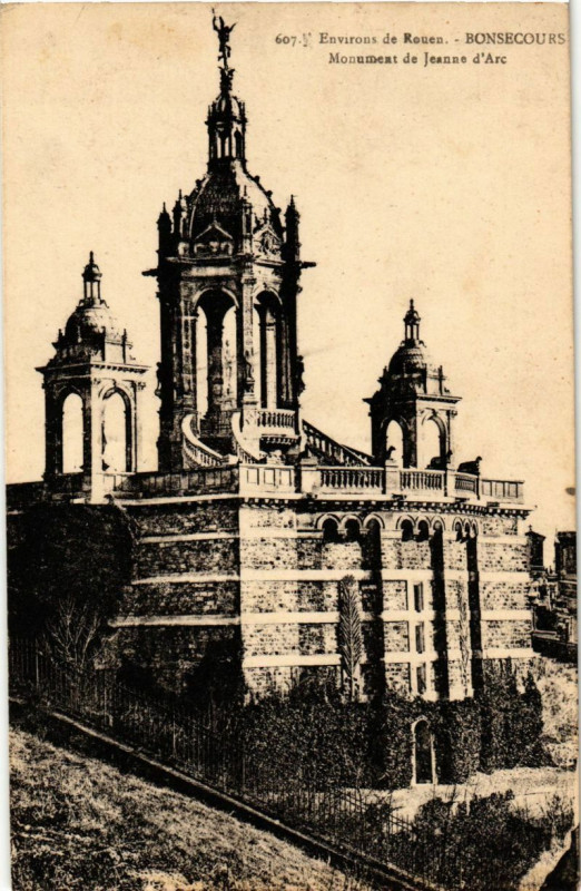 Carte postale ancienne Bon-Secours - Monument de Jeanne d'Arc