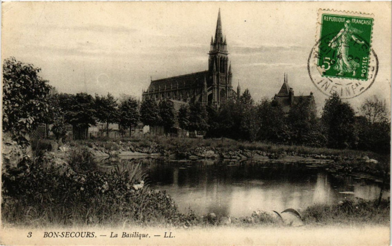 Carte postale ancienne Bon-Secours - La Basilique