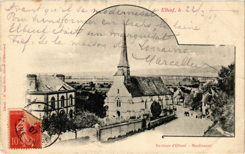 Carte postale ancienne Moulineaux à Moulineaux