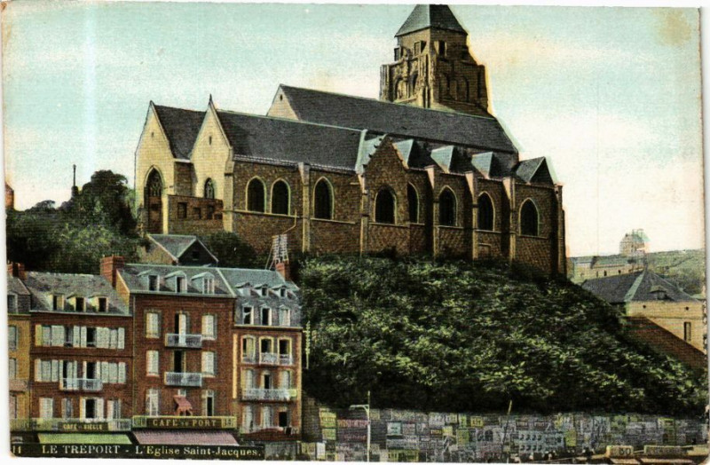 Carte postale ancienne Ed. Aqua 14 Le Treport L'Eglise Saint-Jacques