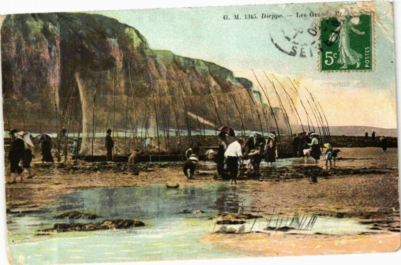 Carte postale ancienne Ed. Aqua 1345 Dieppe Les Grands à Dieppe