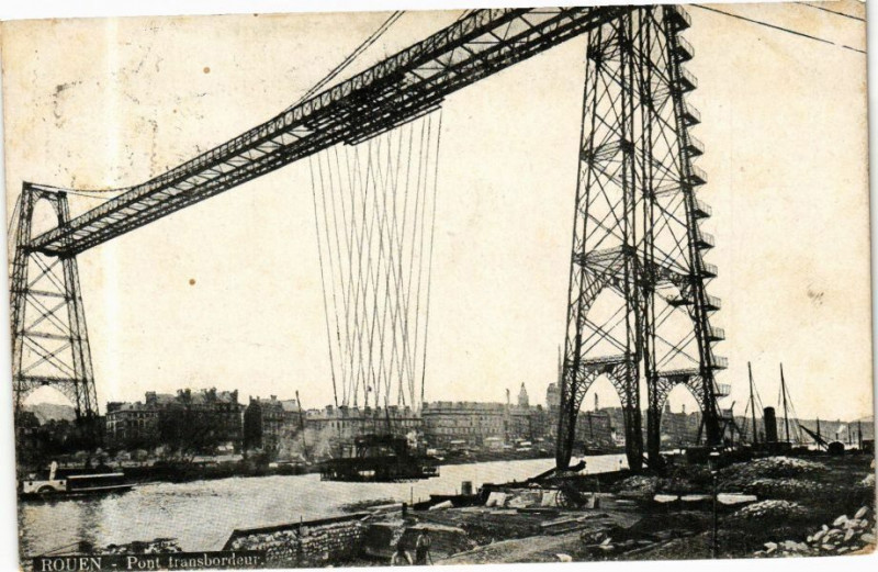 Carte postale ancienne Ed. Aqua Rouen Pont transbordeur à Rouen