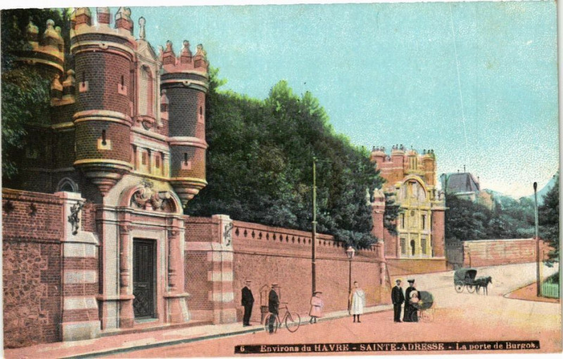 Carte postale ancienne Ed. Aqua 6 Sainte-Adresse La Porte de Burgos à Sainte-Adresse