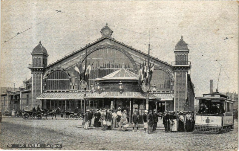 Carte postale ancienne Ed. Aqua 49 Le Havre La Gare au Havre