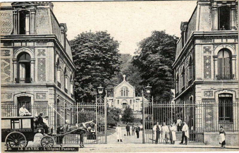 Carte postale ancienne Ed. Aqua 36 Le Havre Hopital Pasteur à Eu