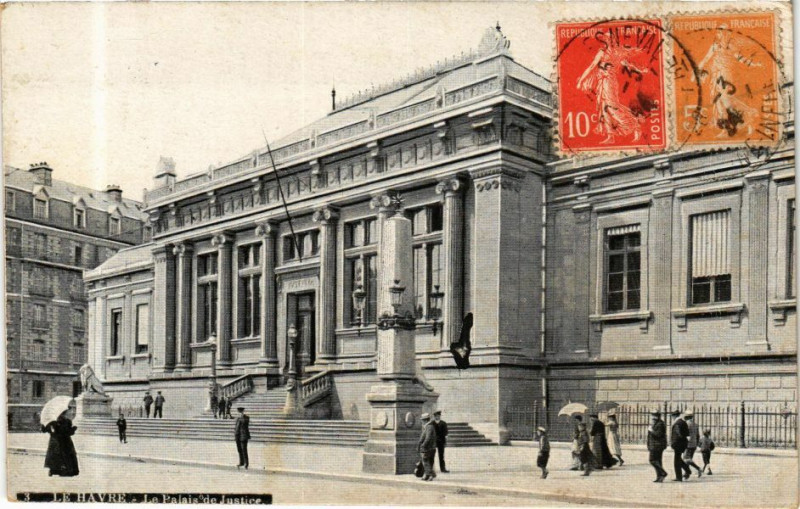 Carte postale ancienne Ed. Aqua 3 Le Havre Le Palais de Justice au Havre