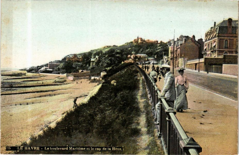 Carte postale ancienne Ed. Aqua 15 Le Havre Le Boulevard Maritime au Havre
