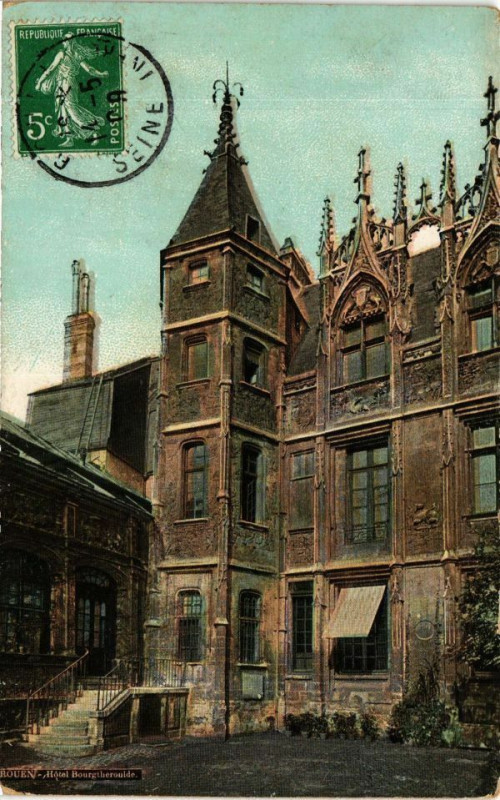 Carte postale ancienne Ed. Aqua Rouen Hotel Bourghteroulde à Rouen