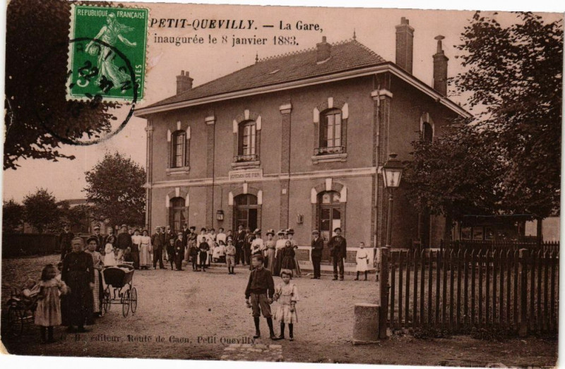 Carte postale ancienne Petit Quevilly - La Gare