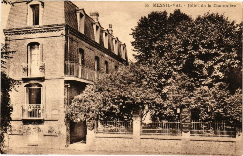 Carte postale ancienne Mesnil-Val-Hotel de la Chaumiere