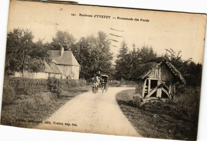 Carte postale ancienne Yvetot-Promenade des Fonds à Yvetot