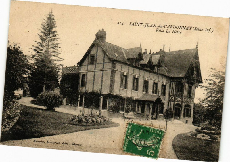 Carte postale ancienne Saint-Jean du Cardonnay-Villa Le Hetre à Saint-Jean-du-Cardonnay