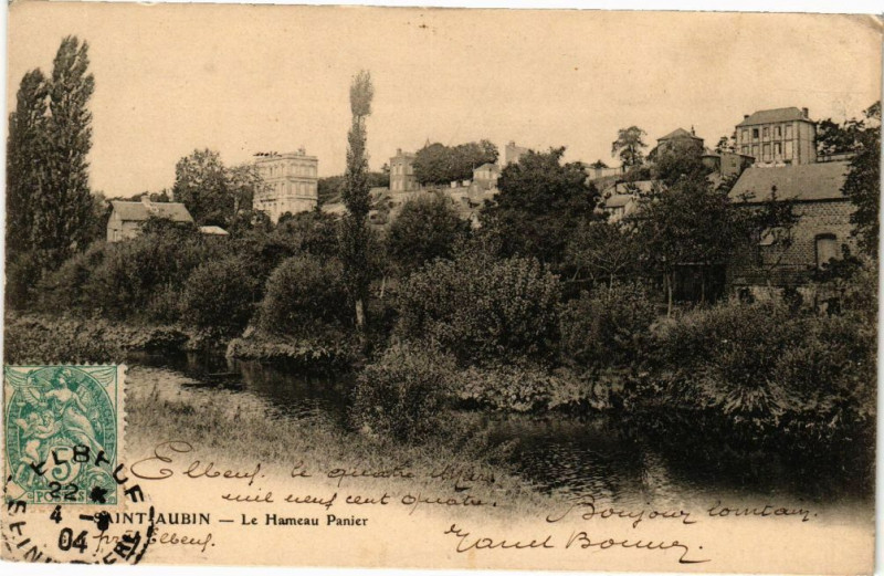 Carte postale ancienne Saint-Aubin-Le Hameau Panier