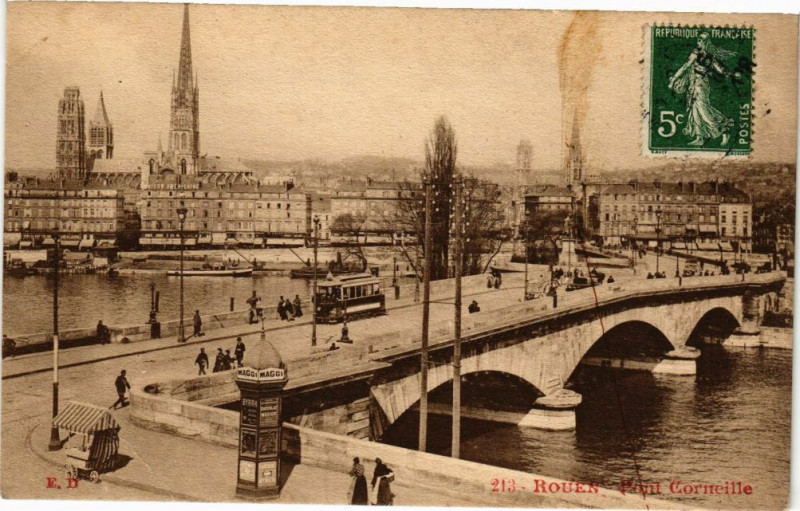 Carte postale ancienne Rouen-Pont Corneille à Rouen