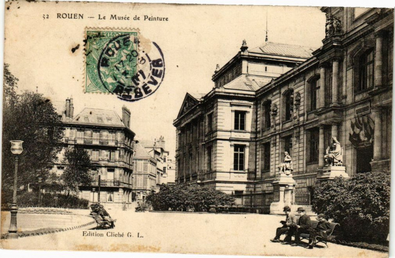 Carte postale ancienne Rouen-Le Musée de Peinture à Rouen