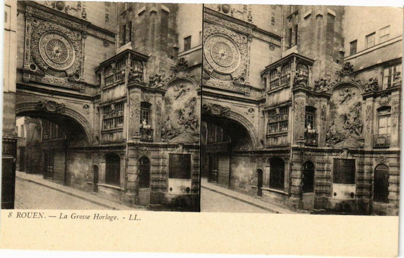 Carte postale ancienne Rouen-La Grosse Horloge à Rouen