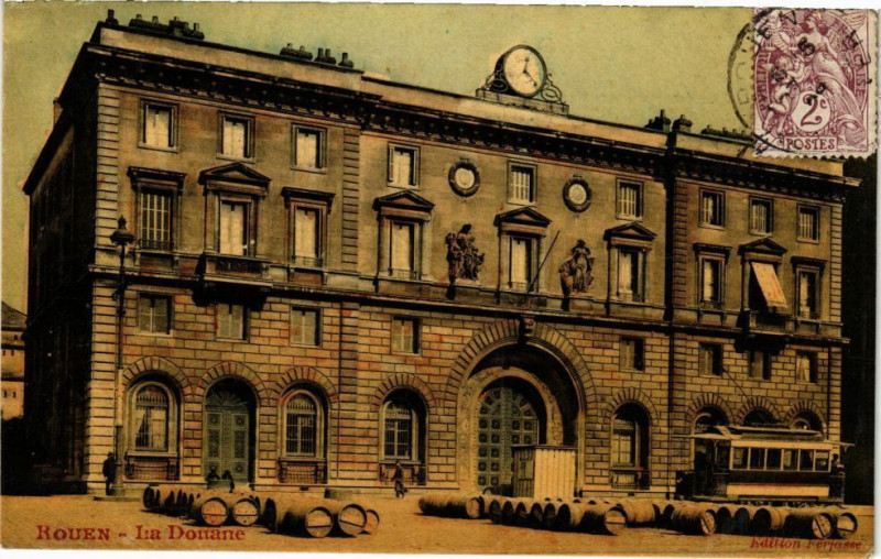 Carte postale ancienne Rouen-La Douane à Rouen