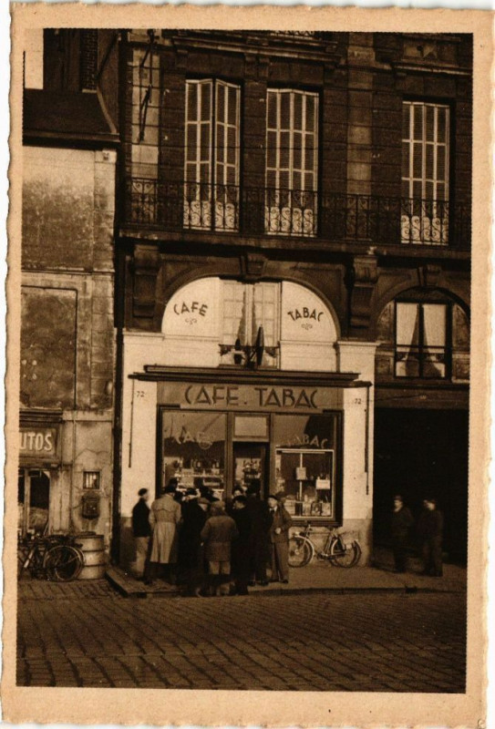 Carte postale ancienne Rouen-Cafe Tabac Germond-Quai Gaston Boulet à Rouen