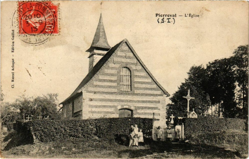 Carte postale ancienne Pierreval-L'Eglise à Pierreval