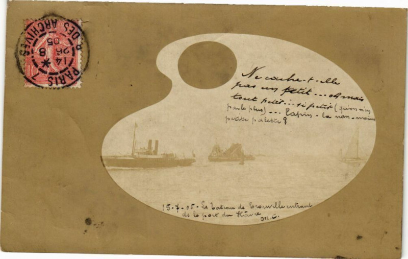 Carte postale ancienne Le Havre Carte photo bateau au Havre