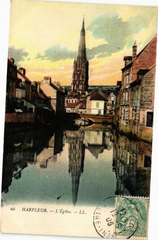 Carte postale ancienne Harfleur-L'Eglise à Harfleur