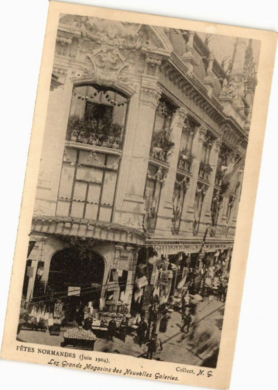 Carte postale ancienne Fetes Normandes-Les Grands Magasins des Nouvelles Galeries