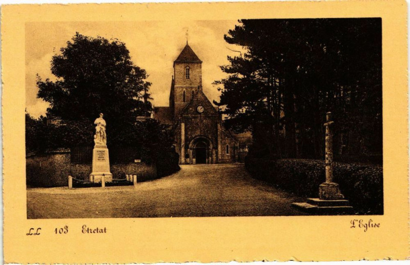 Carte postale ancienne Etretat-L'Eglise à Étretat