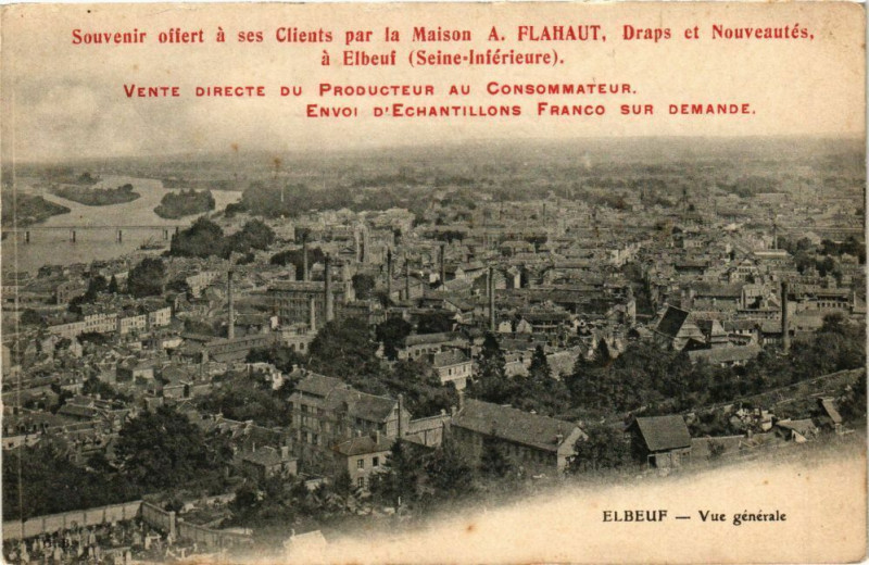 Carte postale ancienne Elbeuf-Vue générale à Elbeuf