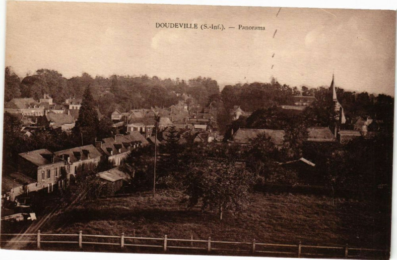 Carte postale ancienne Doudeville-Panorama à Doudeville