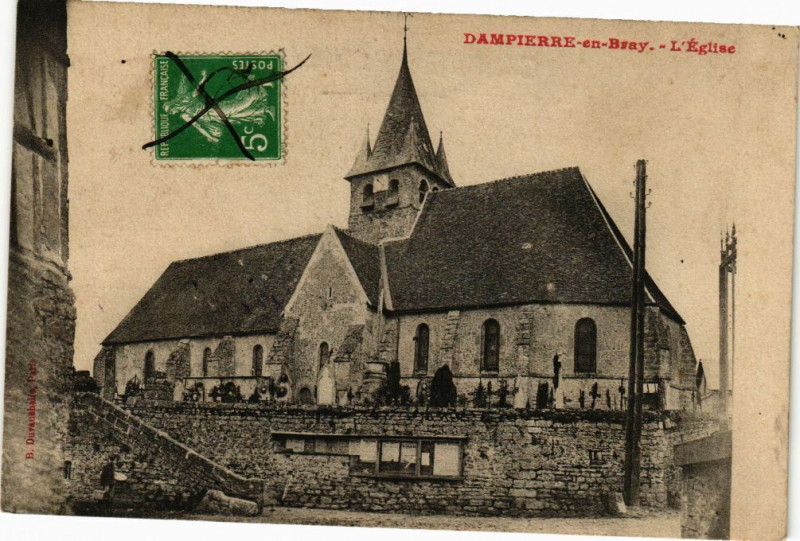 Carte postale ancienne Dampierre en Bray-L'Eglise à Dampierre-en-Bray