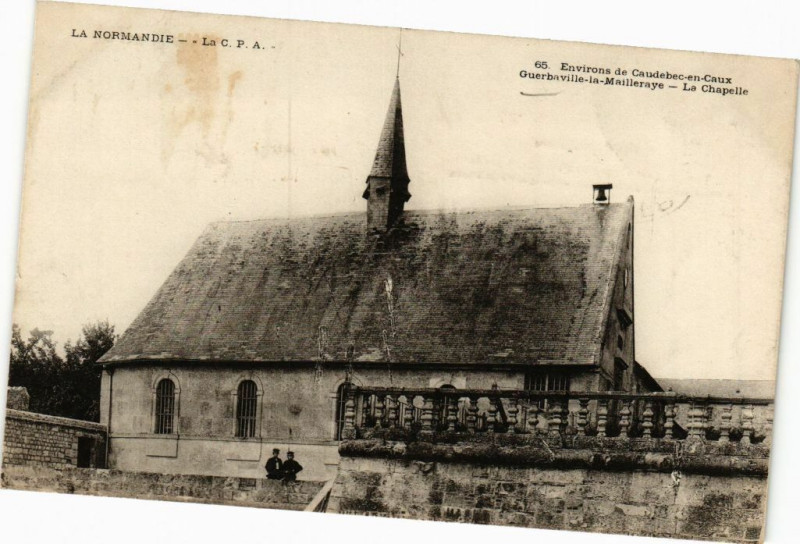 Carte postale ancienne Caudebec en Caux-Guerbaville la Mailleraye-La Chapelle